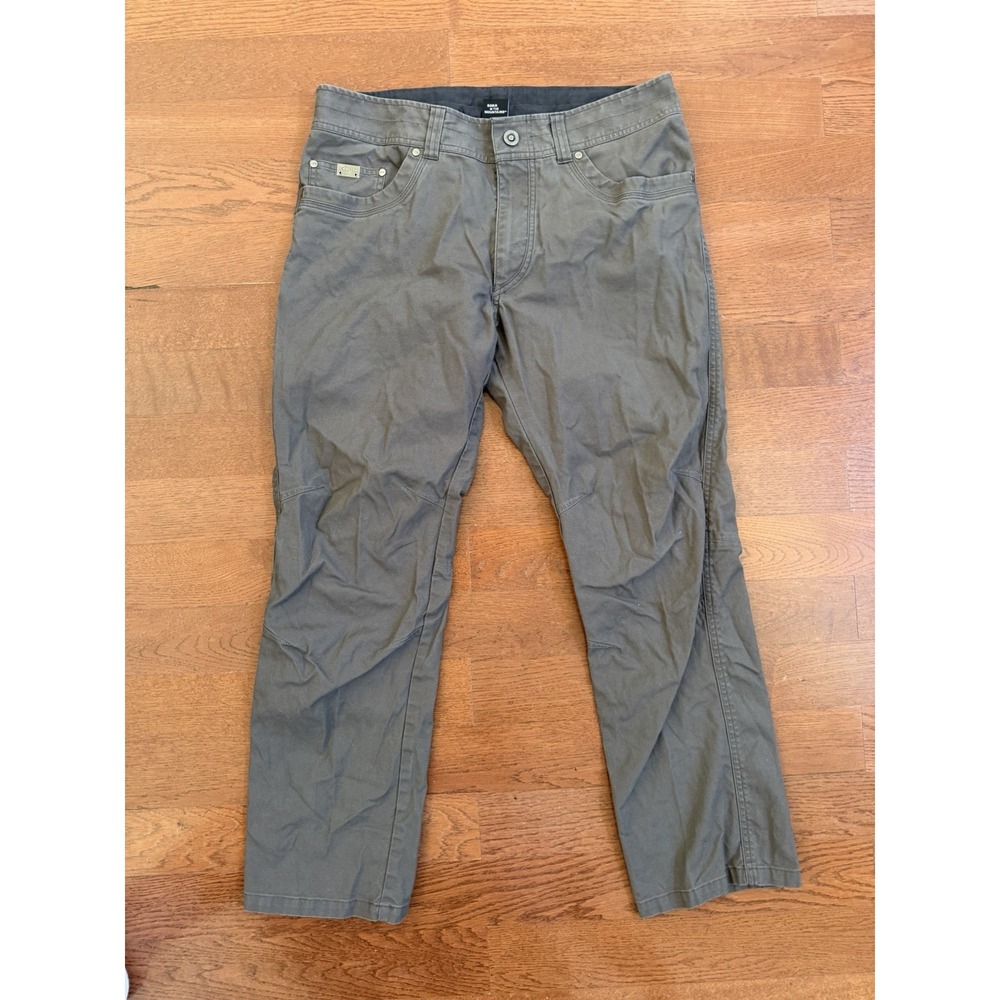 Kuhl Pants Mens 34x30 Gray Kanvus Jean Vintage Patina Dye Hiking Travel Canvas